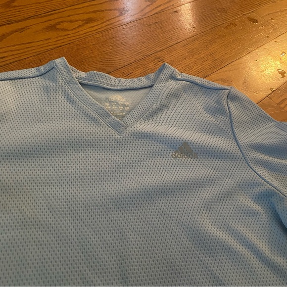 LIGHTLY WORN XS ADIDAS LONG SLEEVE BABY BLUE - Picture 2 of 4